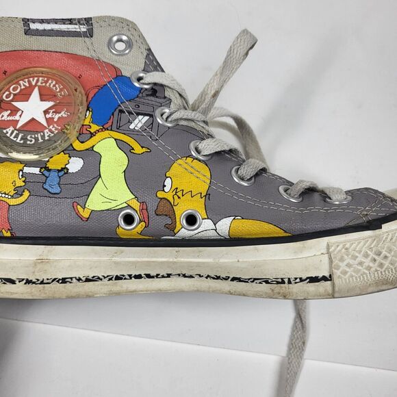The Simpsons Chuck Taylor Converse All Star High Top Sneakers Mens 5 Womens 7 - Picture 12 of 13